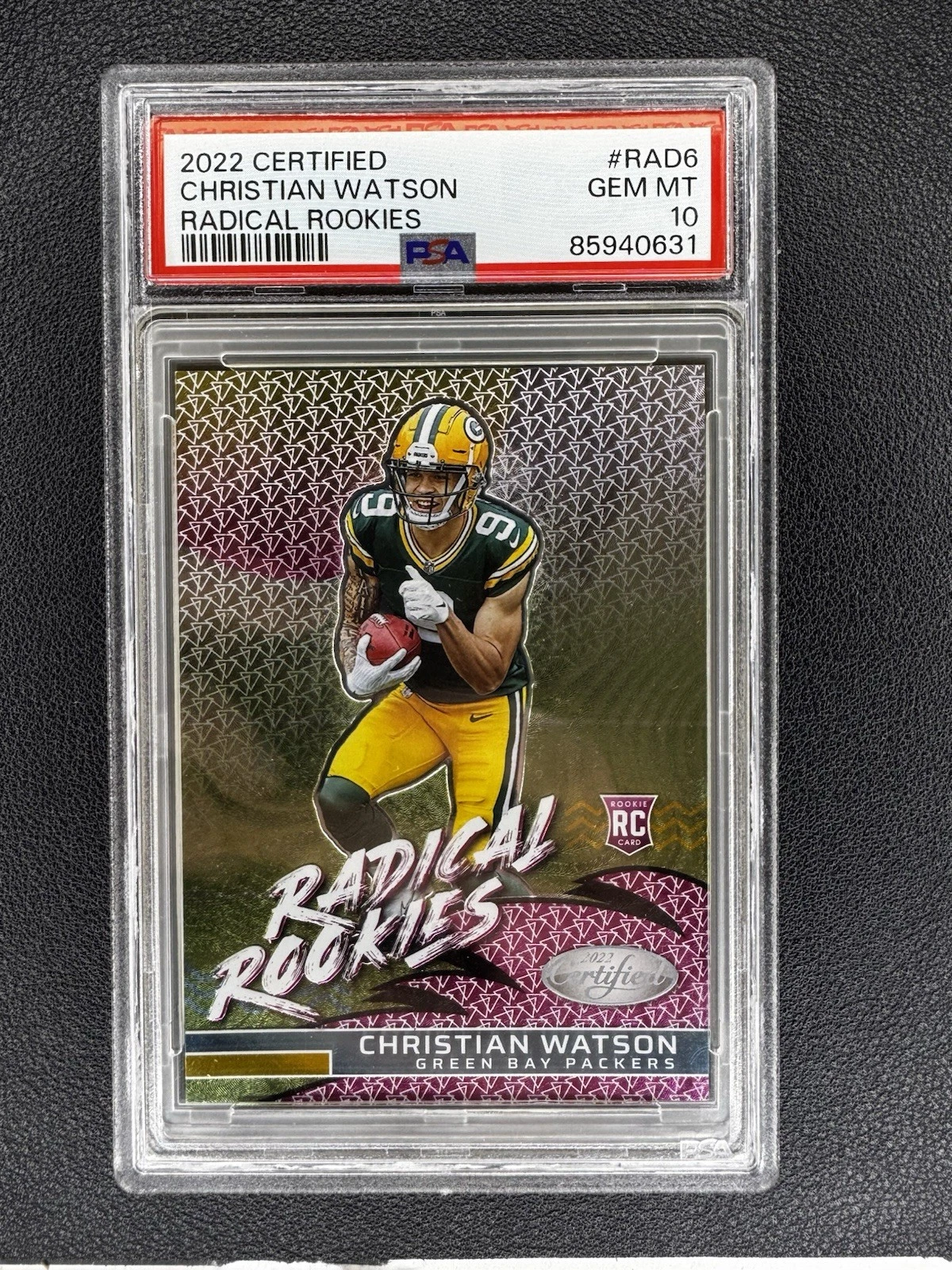 Christian Watson Panini Certified Radical Rookies #RAD6 Base