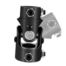  Single Steering Shaft Universal U Joint (3-1/4") 3/4" DD x 1" DD 83mm Black