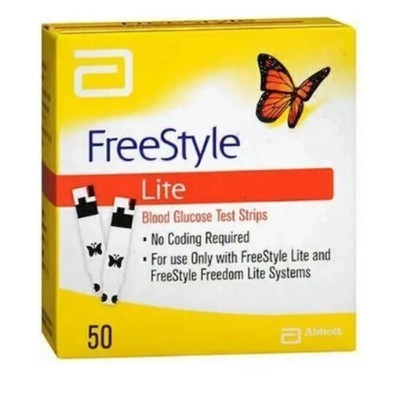 Freestyle Lite Blood Glucose Diabetic Test Strips, 1 50-Pack