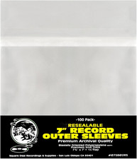 7 inch Resealable Record Outer Sleeves 2 Mil Thick 7 inch 45rpm Records 100pcs