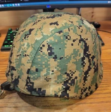 Surplus Military Helmet with New Cover - Likely Desert Storm Era GI Helmet M-6