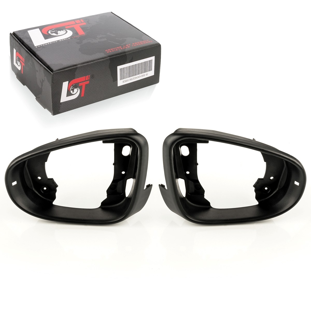 2x exterior mirror frame left right trim satin black for VW TOURAN 1T 09-15