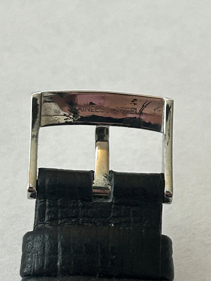 Omega Black genuine leather  18mm with stainless steel buckle - Image 3 of 4