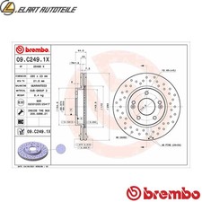 2x BRAKE DISCS 09.C249.1X FOR HYUNDAI KONA/SUV/Van i30/Hatchback/Estate KIA  