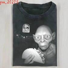 Gollum Taco Poster Retro 90s Funny Meme Halloween Spooky Graphic T-Shirt