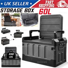 Folding Outdoor Storage Box Camping Organizer Fishing Seat Car Trunk Chair Boxes