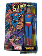 RARE قديم للمقتنيات 1977 PIN PIN ألعاب MEGO FRANCE SUPERMAN 12 بوصة مجسم شخصية
