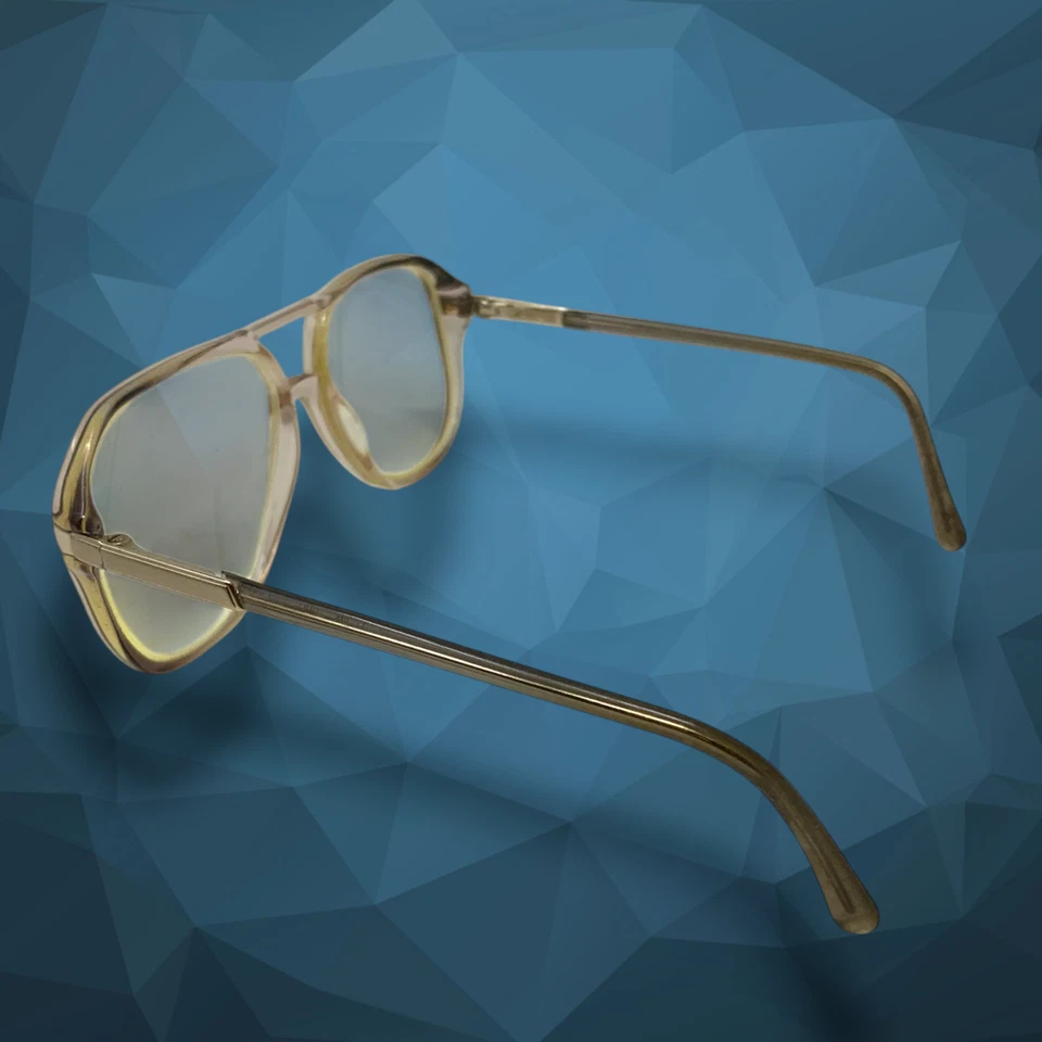 MARCOS DE GAFAS VINTAGE LUXOTTICA DIRECTOR SOLO 140 mm Klixx 2 chapados en oro Italia Foto 3 de 4