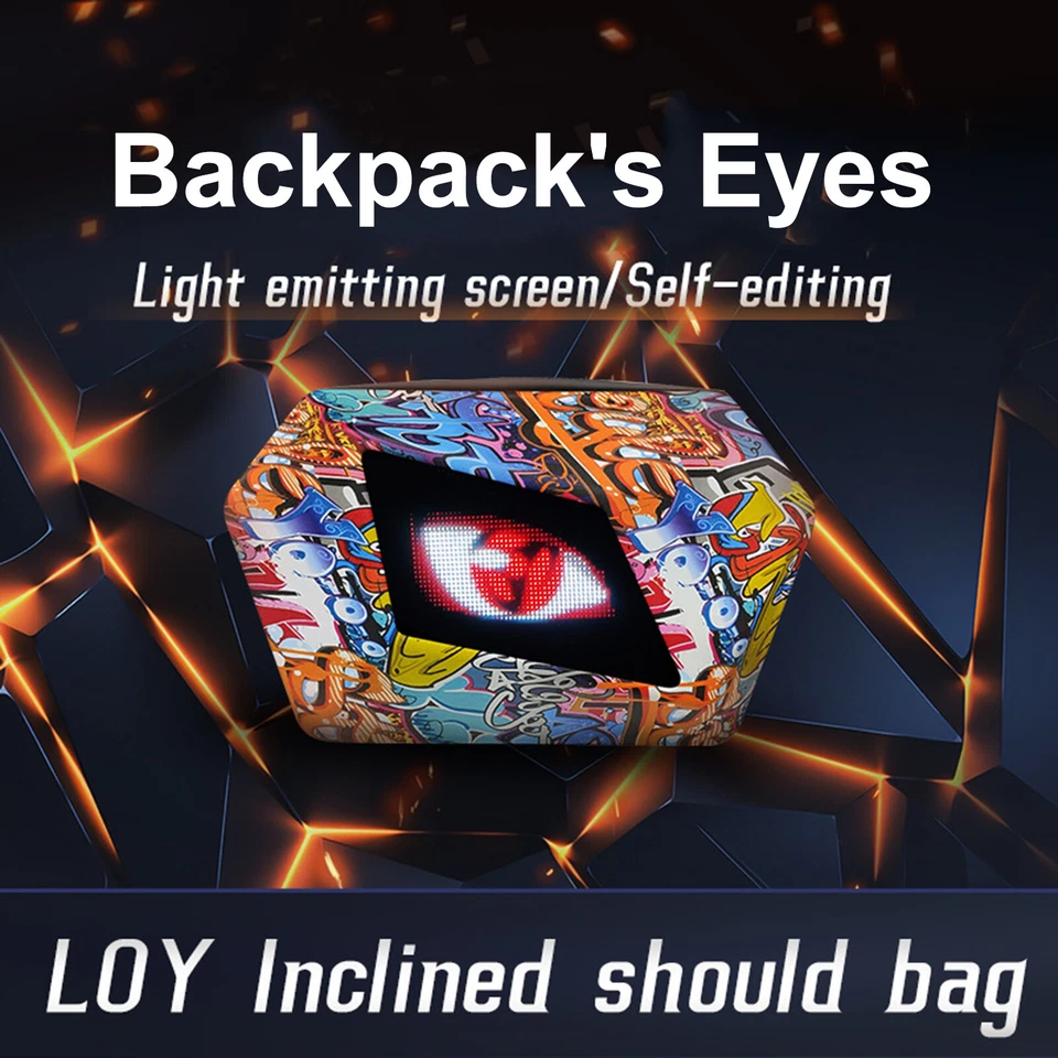 Mochila LED Hágalo Usted Mismo Control Bluetooth Impermeable Bolsa de Viaje Motocicleta Montar Foto 2 de 4