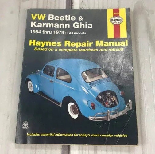 VW Beetle and Karmann Ghia 1954 Thru 1979 Haynes Repair Manual 96008