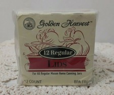 Golden Harvest Regular Canning Lids 3 Packs of 12 (36 Total Lids)