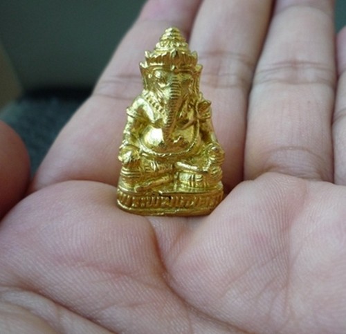 1 Pcs Ganesha Statue Figure Brass Sculpture Crafts Lucky, Success, Education NC1 - Picture 7 of 7