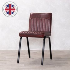 FAUX LEATHER DINING CHAIR RED RETRO STYLE RESTAURANT CHAIR KITCHEN CHAIR