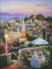 Needlework Crafts Full Embroidery Counted Cross Stitch Kits 14 ct - Dusk Balcony