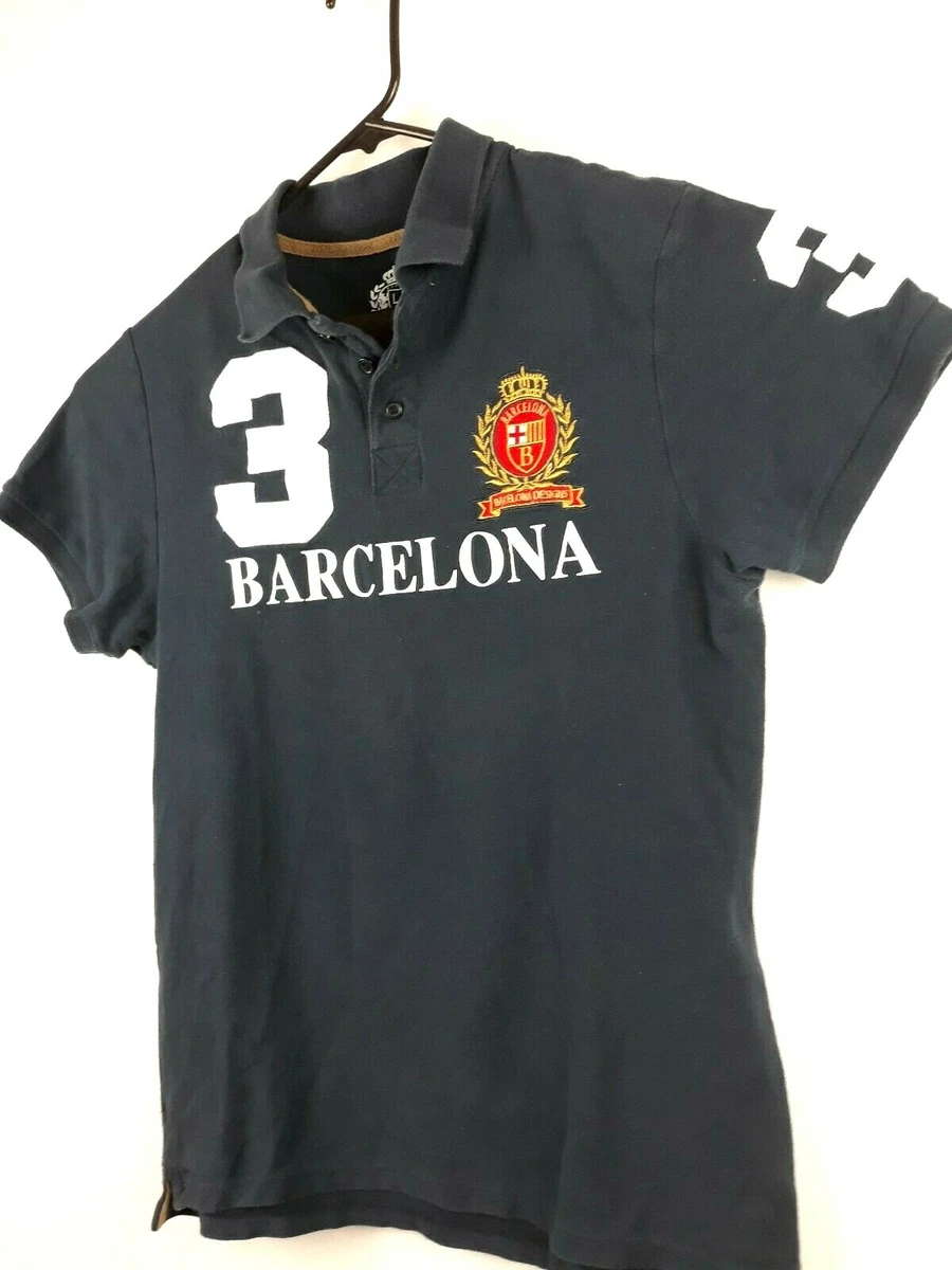 Barcelona FCB Soccer Polo Sport Collection Shirt Size L Sport