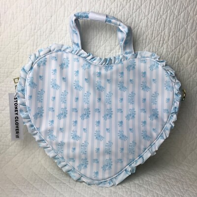 Stoney Clover Lane Mini Backpack - Light Blue Trim with Cream Print Stoney Clover Lane Scallop Backpack, Aqua, Large | Pottery  main image 3