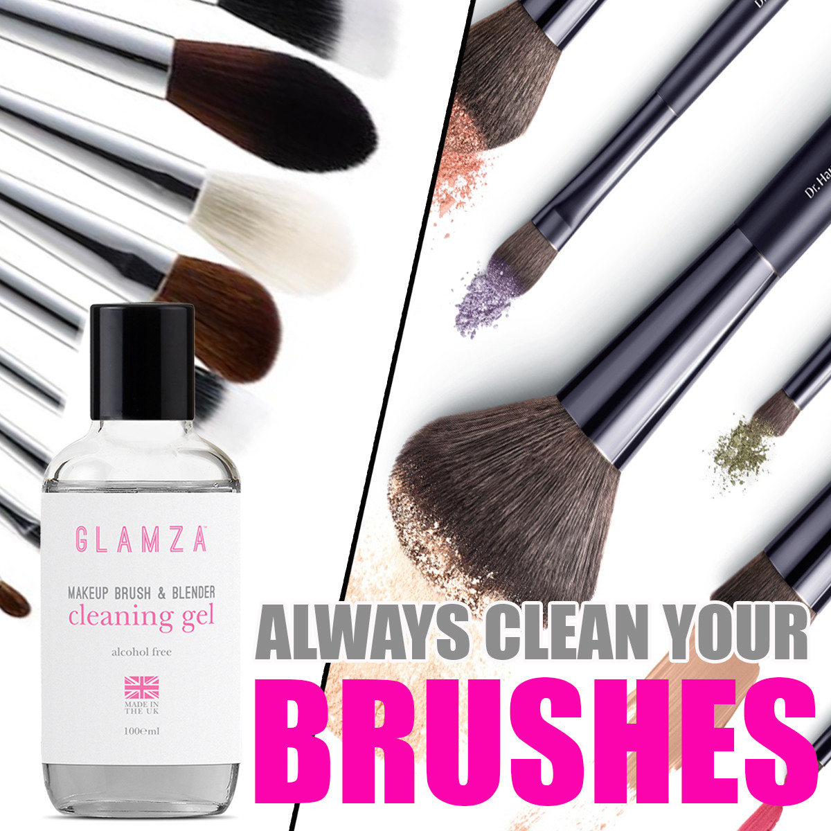 MAKE UP BRUSH CLEANER Cleansing Gel Solution Makeup Brush & Blender