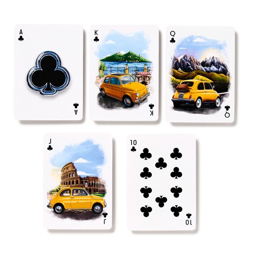 Classic Fiat 500 Car Standard Deck of Playing Cards - Gift for Motor Car Fans - Picture 4 of 7