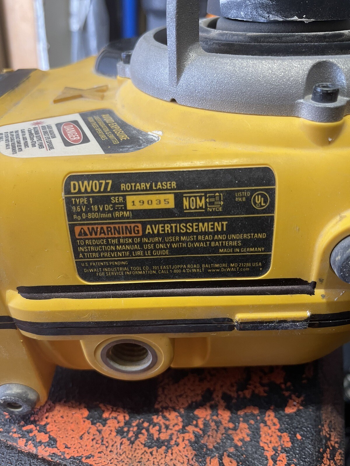 Dewalt DW077 Rotary Laser Level eBay