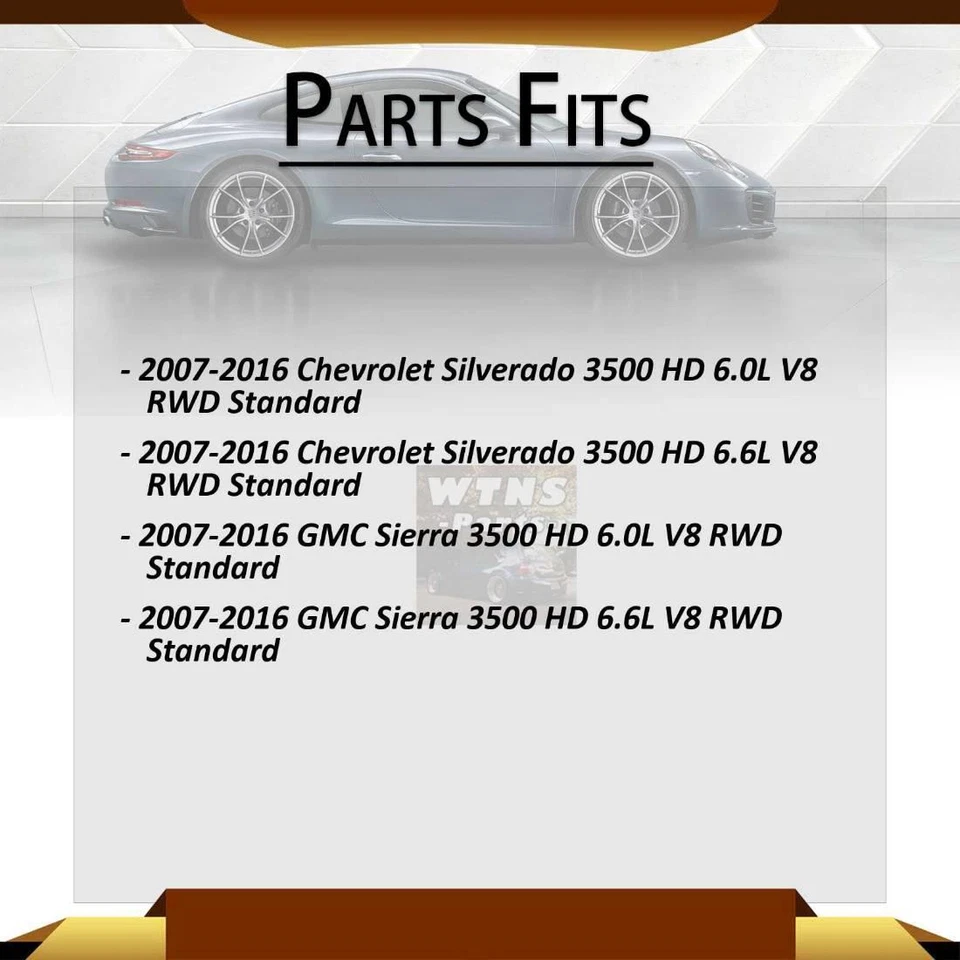 Eje trasero juntas en U 2 piezas para GMC Sierra 3500 HD 6,0 L tracción trasera 2007-2016 Foto 2 de 4