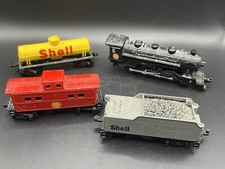 FLETCHER BARNHARDT WHITE HO SCALE SHELL OIL LOCOMOTIVE TRAIN SET of 4