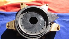VINTAGE LARGE PHOTOGRAPHY DIAPHRAGM ON BRASS BASE FOR CAMERA LENS