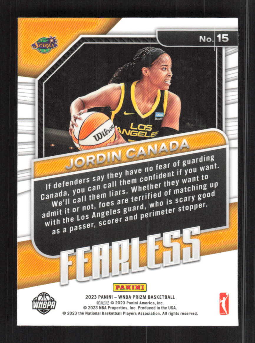 Jordin Canada 2023 Panini Prizm WNBA Fearless Sparks #15