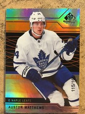 AUSTON MATTHEWS 2018-19 UD SP Authentic Hockey Orange Rainbow #5 SP  #/169 TML