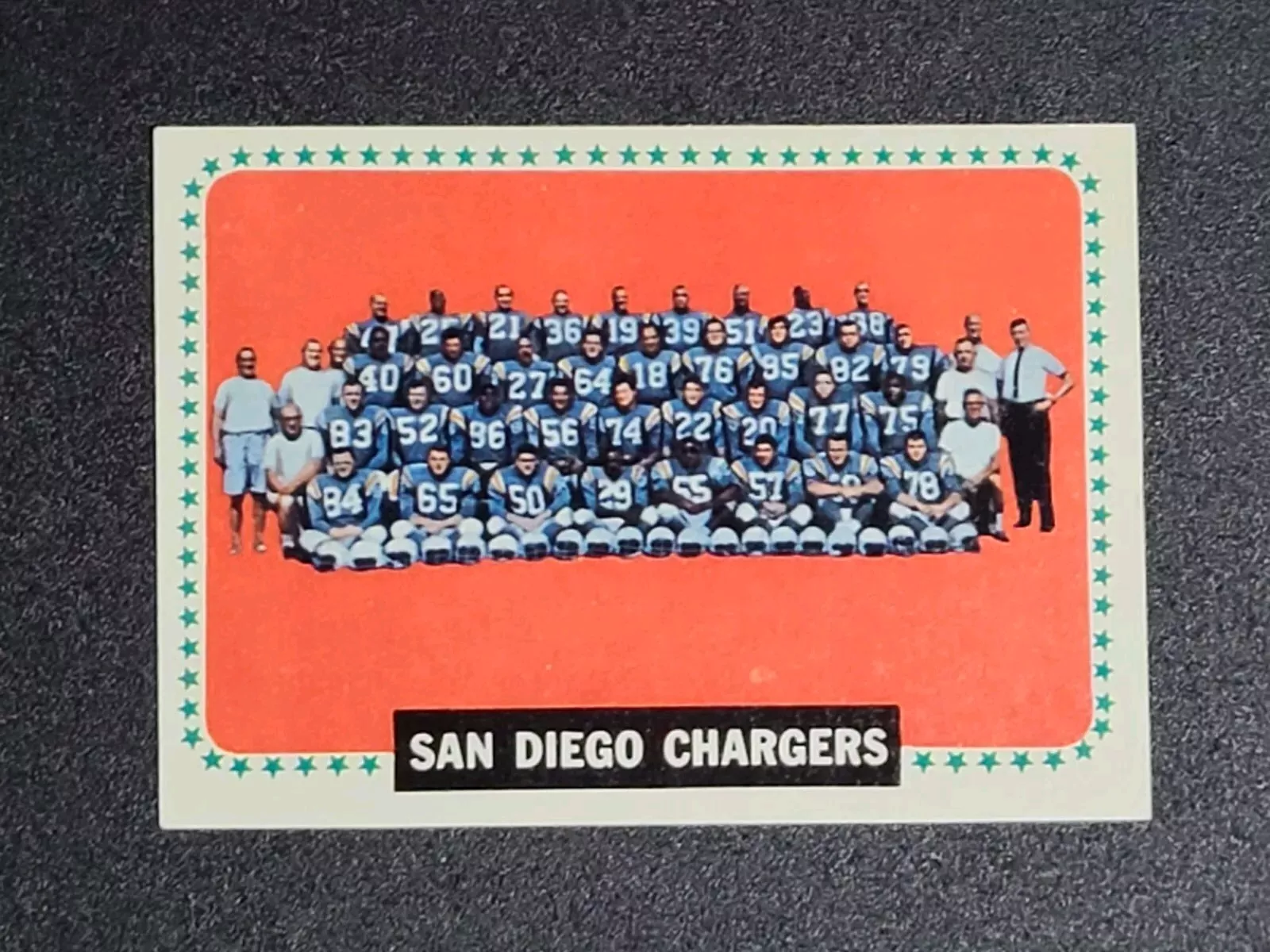 Chargers Team trading card