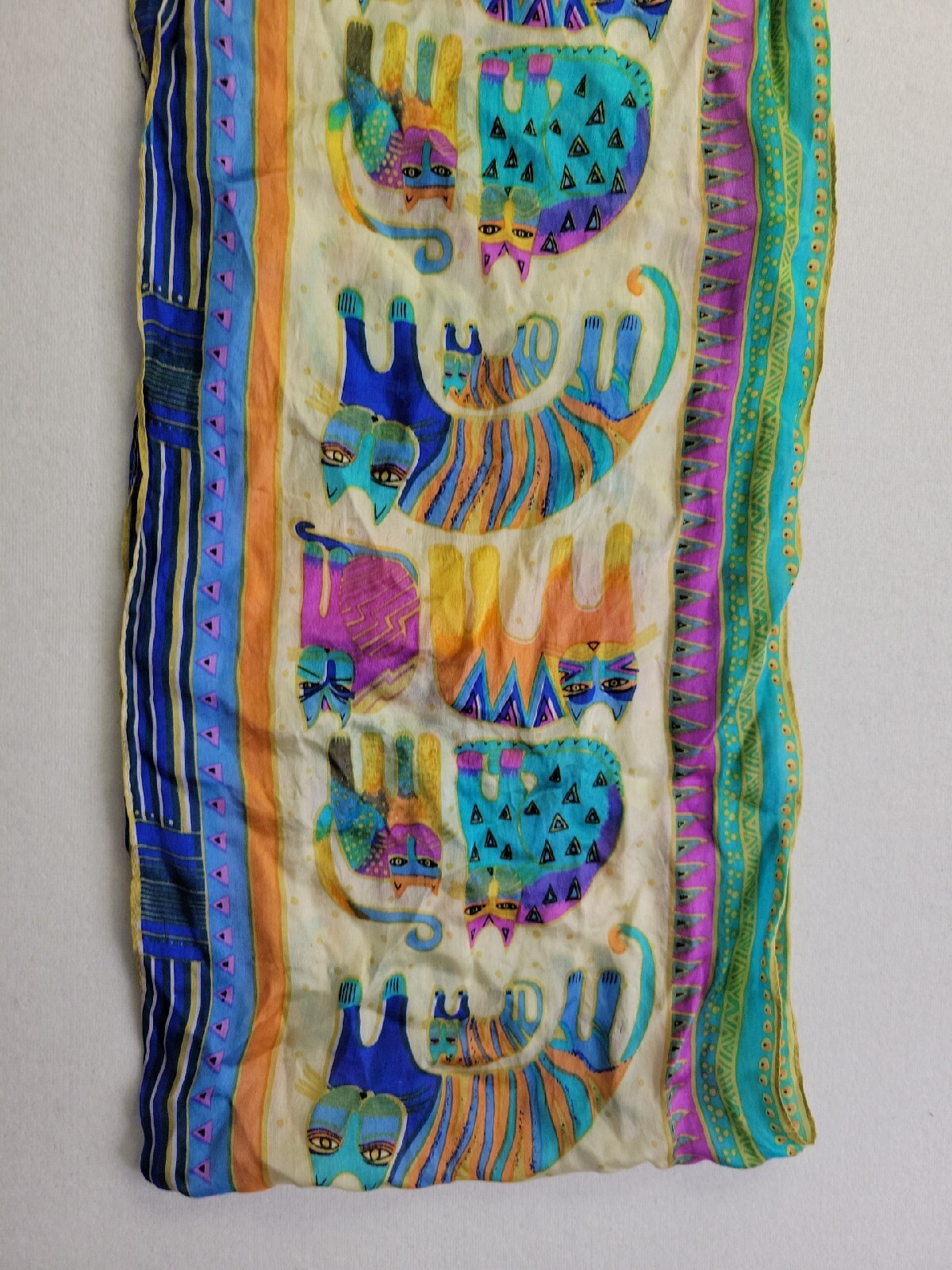 Women's Long Rectangular Neck Scarf Multicolored … - image 4