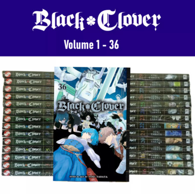 Black Clover English Manga Full Set Volume 1-36 by Yuki Tabata DHL EXPEDITED