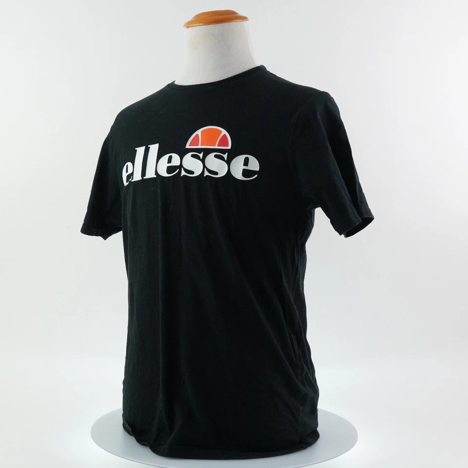 Camisa Ellesse Manga Corta Logo Negra Hombre Talla L 100% Algodón Tenis Foto 3 de 4