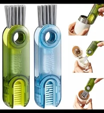3-in-1 Cleaning Brush Set for Bottle, Cup, Lids & Straws - Sippy Cup Cleaner