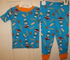 Thomas The Train All Over Blue Toddler 2 Piece Long Pajama PJ Boys Size 2T NWT