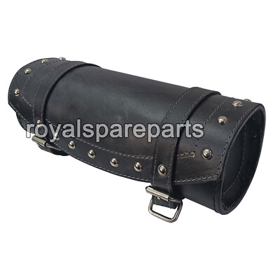 Für 2 Pcs Royal Enfield Super Meteor 650 '' Leder Zubehör & Tasche Schwarz ''