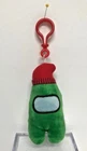 TOIKIDO AMONG US BACKPACK CLIP 5" Crew Mate Green Red Beanie Plush