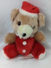 Russ Jolly Bear Christmas Plush 6 Inch Stuffed Animal Toy