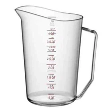 Cambro 400MCCW135 Camwear 4 Qt. Clear Polycarbonate Measuring Cup