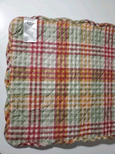 Martha Stewart Placemats Set Of 3 Quilted Cotton Reversible Floral 13 X 17" - Picture 5 of 10