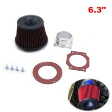 6.3" Short Ram Cold Air Intake High Flow Cone Filter Clamp-On Universal Washable