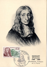 1471+ FDC  CARTE   1er JOUR   .FRANCOIS  MANSART
