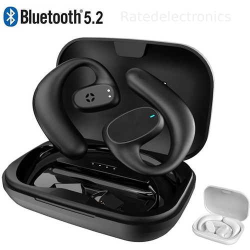 Bone Conduction Headphones Bluetooth 5.2 Wireless Open-Ear Earbuds Sport Headset - Picture 1 of 13