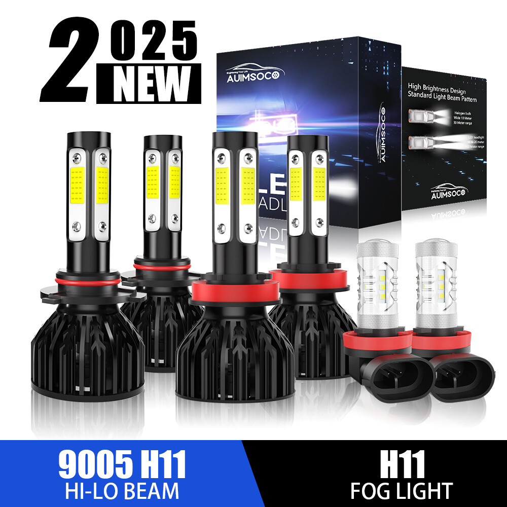 For Honda Ridgeline 2017-2020 Led Headlights Fog Light 9005 H11 H11 6Pcs Combo