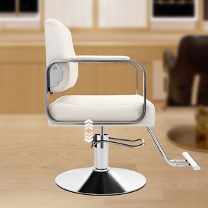 Salon Chair 360°Rotatable Barber Chair W/footrest Modern 200kg Load Adjustable~