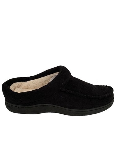 Micro Suede Clog Slippers Black 