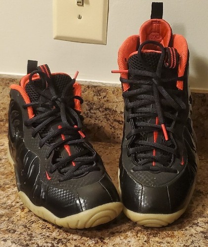 Nike Air Foamposites Pro Premium Black Laser Crimson AIR YEEZY Shoes 7y GS - Picture 5 of 24