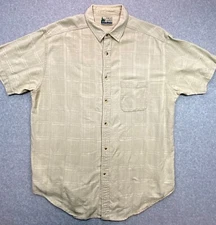 Great Lakes Country Mens Shirt  Extra Large Beige Cotton Casual Outdoor