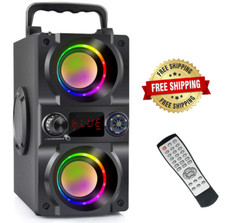 Altavoz Bluetooth 40W Port til con Luces, Graves Potentes, Radio FM, MP3,BT 5.0