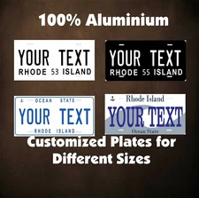 Rhode Island State Tag Auto OR Motorcycle Novelty Personalized License Plates