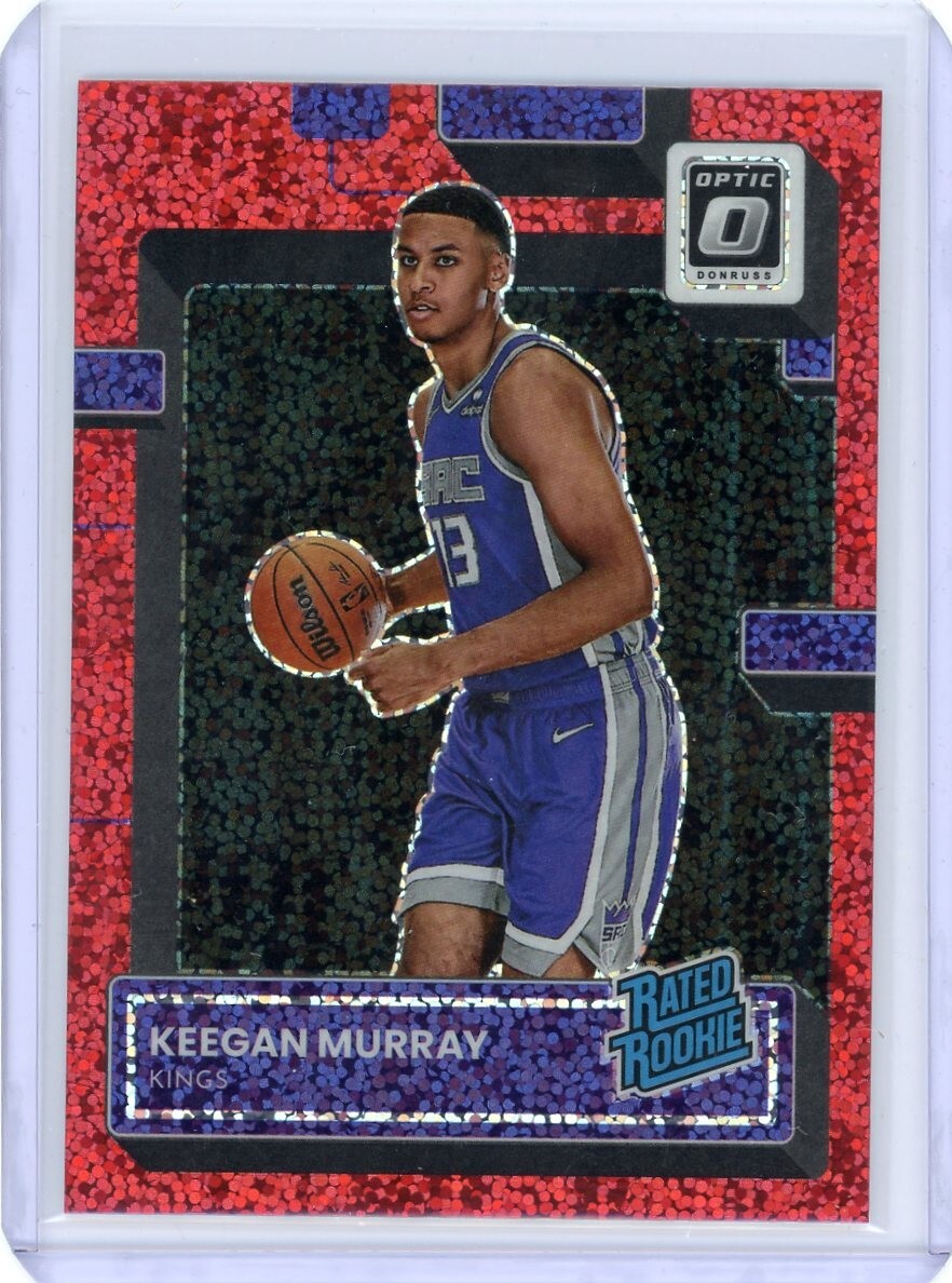Keegan Murray 2022-23 Donruss Optic Rated Rookie Red Sparkle Prizm RC #214
